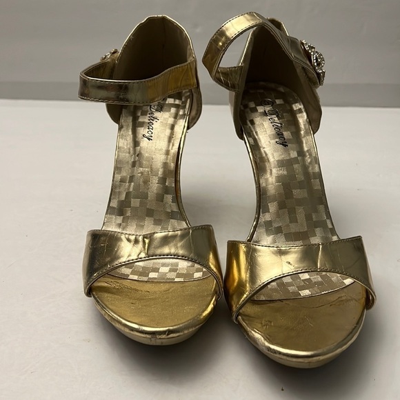 Delicacy Gold rhinestone high heel shoes - Picture 1 of 11